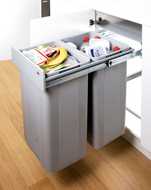 Wesco 64 litre Double Pull Out Kitchen Cupboard Bin (W64) - Organise at The  Storage Shop
